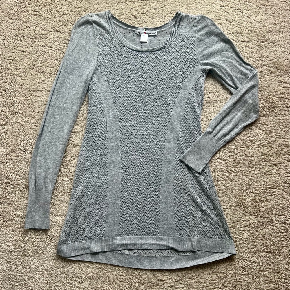 Gray Long Sleeve Women's Top